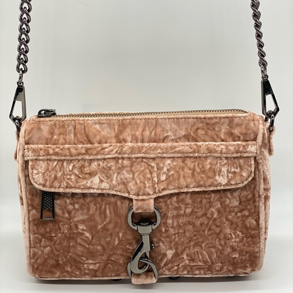Rebecca minkoff velour crossbody purse